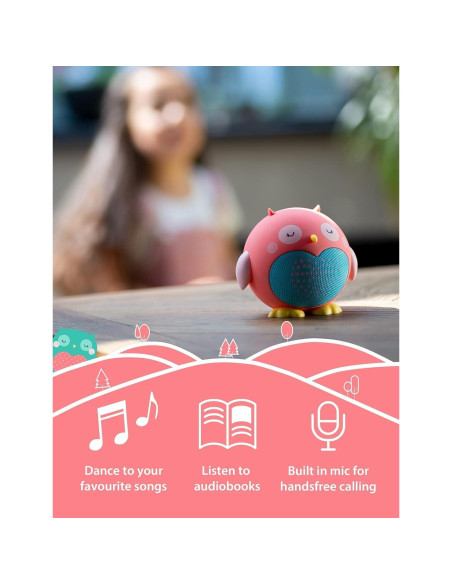 Altavoz Bluetooth Planet Buddies Búho Oliva 10.16cm Inalámbrico