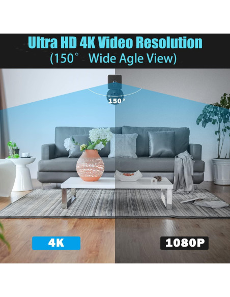 Cámara de Seguridad Inalámbrica 4K RXIMA Mini HD 150