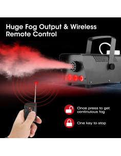 Máquina de Niebla LED 500 - 2000 CFM, Control Remoto, 12 Efectos 2