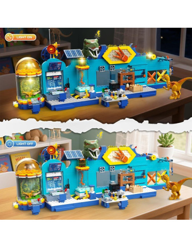 Set de Construcción Dinosaurios HOGOKIDS 837PCS con Luz LED