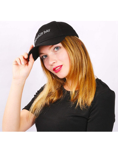 Gorra de béisbol personalizada ajustable negra - Unisex