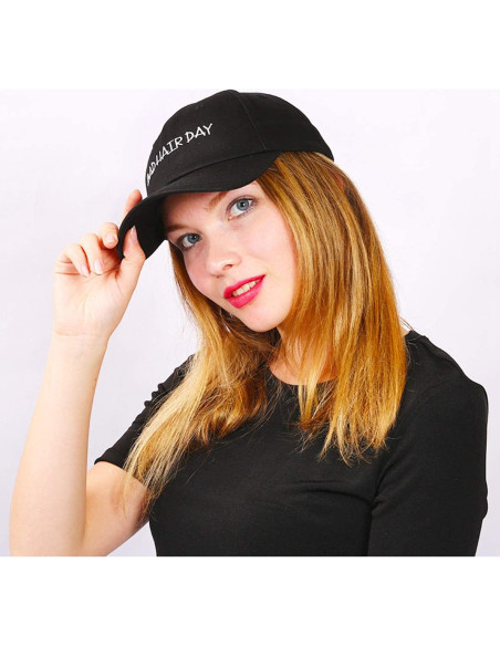 Gorra de béisbol personalizada ajustable negra - Unisex