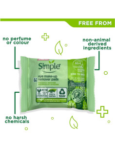 Discos Desmaquillantes para Ojos Simple 30 Unidades 2