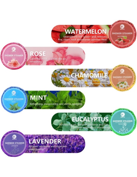 Bombas de Ducha Aromaterapia MR MIRYE - 18 Piezas Orgánicas