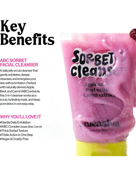 Limpiador Facial Hidratante 3 en 1 UNLEASHIA ABC 159g