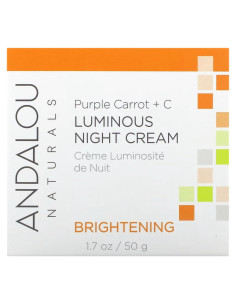 Crema Nocturna Luminosa Andalou Naturals 48g - Zanahoria + C