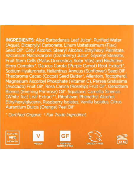 Crema Nocturna Luminosa Andalou Naturals 48g - Zanahoria + C