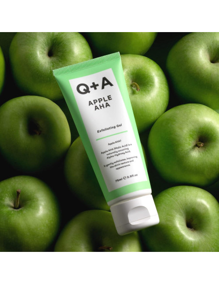 Gel Exfoliante AHA de Manzana Q+A 73.93 ml - Natural y Vegano