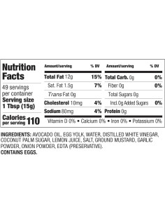 Mayonesa de Aguacate BetterBody Foods 793.79 g Sin OGM 2