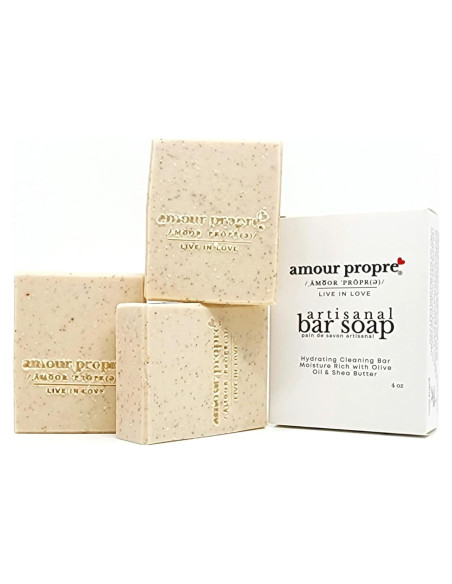 Jabón Artesanal Exfoliante de Leche de Coco y Nuez - 3 Unidades