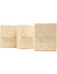 Jabón Artesanal Exfoliante de Leche de Coco y Nuez - 3 Unidades 2