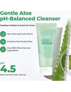 Limpiador Facial Espumoso Aloe Vera CURE 100 ml - Hidratante Suave 2