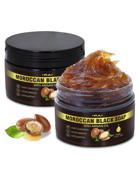 Jabón Negro Marroquí MR.A 100g Exfoliante Hidratante SPA