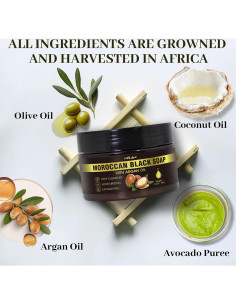 Jabón Negro Marroquí MR.A 100g Exfoliante Hidratante SPA 2