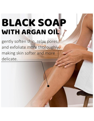 Jabón Negro Marroquí MR.A 100g Exfoliante Hidratante SPA