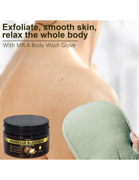 Jabón Negro Marroquí MR.A 100g Exfoliante Hidratante SPA
