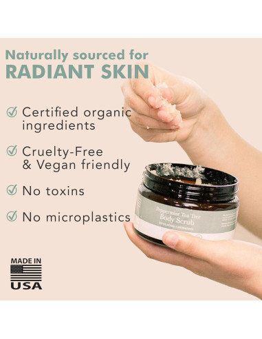 Exfoliante Corporal Orgánico Beauty by Earth Té de Menta 283g