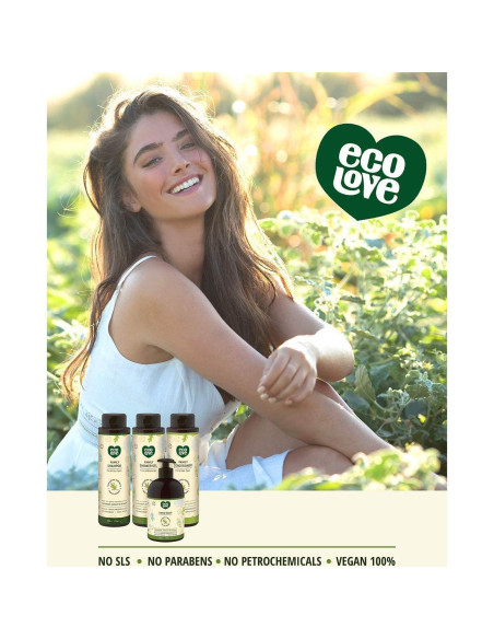 ecoLove Gel de Ducha y Jabón de Manos Orgánico Vegano 2x500ml