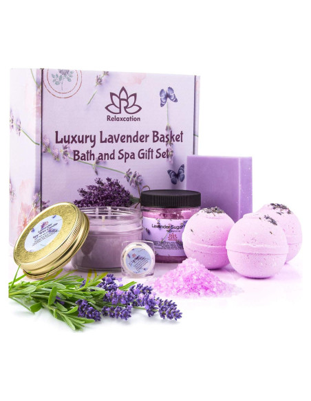 Cesta de Regalo Spa Lavanda Relaxcation - Kit Natural 1.2kg