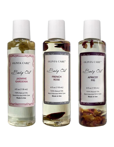 Aceites Corporales Olivia Care 3 Pack - Higo, Rosa, Jazmín