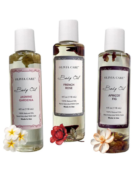 Aceites Corporales Olivia Care 3 Pack - Higo, Rosa, Jazmín