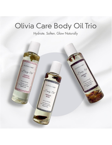 Aceites Corporales Olivia Care 3 Pack - Higo, Rosa, Jazmín
