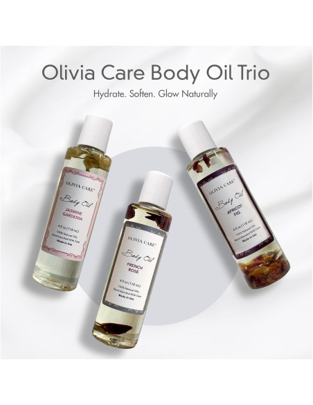 Aceites Corporales Olivia Care 3 Pack - Higo, Rosa, Jazmín