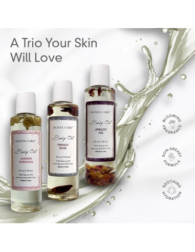 Aceites Corporales Olivia Care 3 Pack - Higo, Rosa, Jazmín