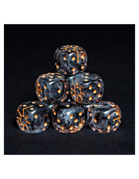 Juego de Dados D6 de Caos DiceBell - 10 Dados de 16mm