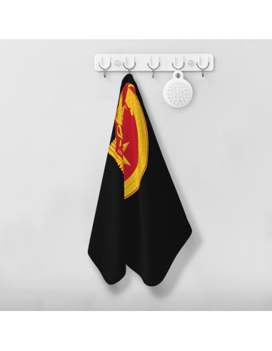 Toalla de Coral Ultra Suave Rqwaaed 71x40 cm Negra