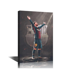 Póster en Lienzo FC Barcelona Messi 30x45 cm Decoración
