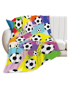 Manta de Franela Suave SUNUAN 127x102cm Diseño Fútbol