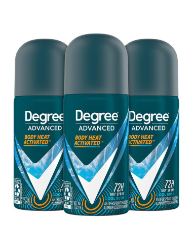 Desodorante Antitranspirante Degree Hombre 3-Pack 72H Aroma Fresco
