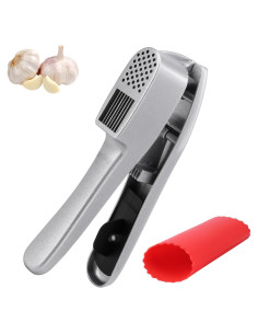 Juego de Prensa y Pelador de Ajo ZTTM - Aluminio y Silicona