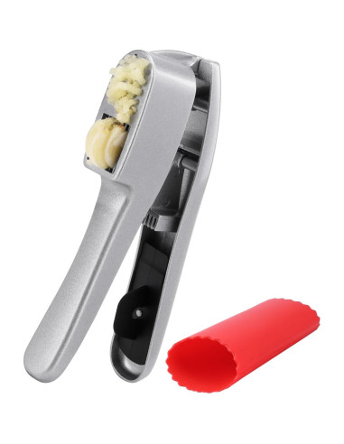 Juego de Prensa y Pelador de Ajo ZTTM - Aluminio y Silicona