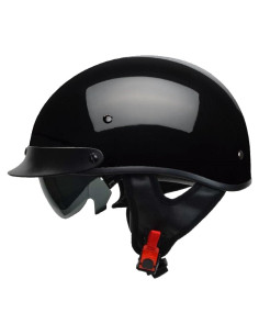 Casco de Motocicleta Vega Guerrero Rebelde Ajustable Mediano Negro