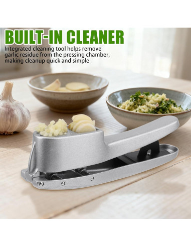 Juego de Prensa y Pelador de Ajo ZTTM - Aluminio y Silicona