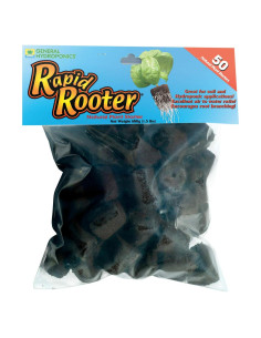 Tapones Rapid Rooter General Hydroponics para Enraizamiento - 50 Unidades