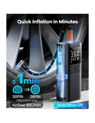 Inflador Digital de Neumáticos Portátil Genérico 150PSI