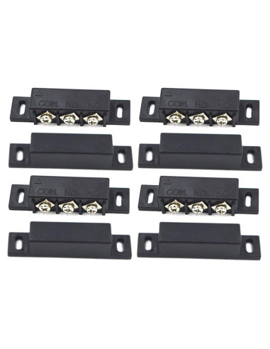 4 Conjuntos Interruptor de Puerta Magnética Bnafes NC NO 10W
