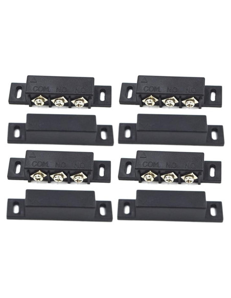 4 Conjuntos Interruptor de Puerta Magnética Bnafes NC NO 10W