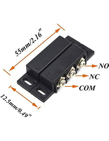 4 Conjuntos Interruptor de Puerta Magnética Bnafes NC NO 10W