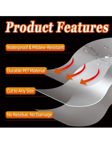 Cinta de Sellado Transparente 35mm x 3.2m para Cocina y Baño
