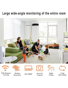 Cámara de Seguridad Inalámbrica WJXING T1 HD 1080P Interior 2