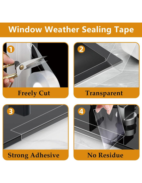 Cinta de Sellado Transparente 35mm x 3.2m para Cocina y Baño Cinta de Sellado Transparente 35mm x 3.2m para Cocina y Baño