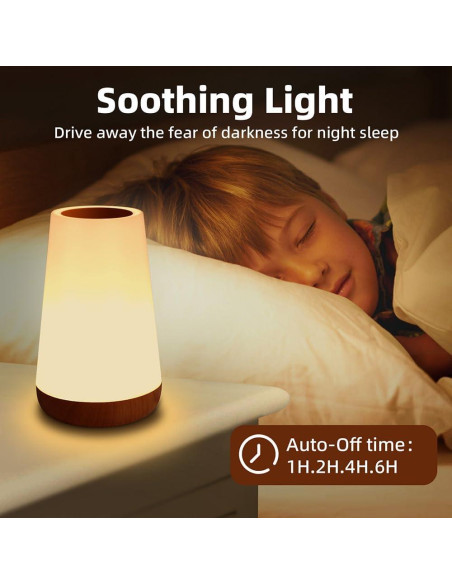 Lámpara de Noche Táctil Luxxflour, 5 Niveles Brillo, 13 Colores RGB