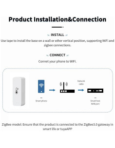 Sensor de Temperatura y Humedad IHSENO Zigbee con App 2