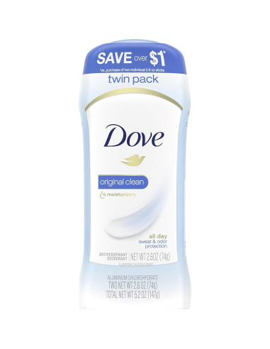 Desodorante Antitranspirante Dove Invisible Solid 73.71 g x2