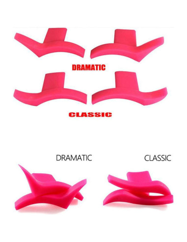 4 Pares Plantillas de Delineador de Ojos Silicona Estilo Clásico y Dramático