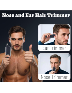 Recortador de Vello Nasal y Auricular Mendaping 2025 LED IPX7 2